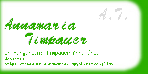 annamaria timpauer business card