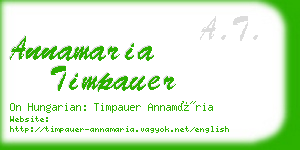 annamaria timpauer business card